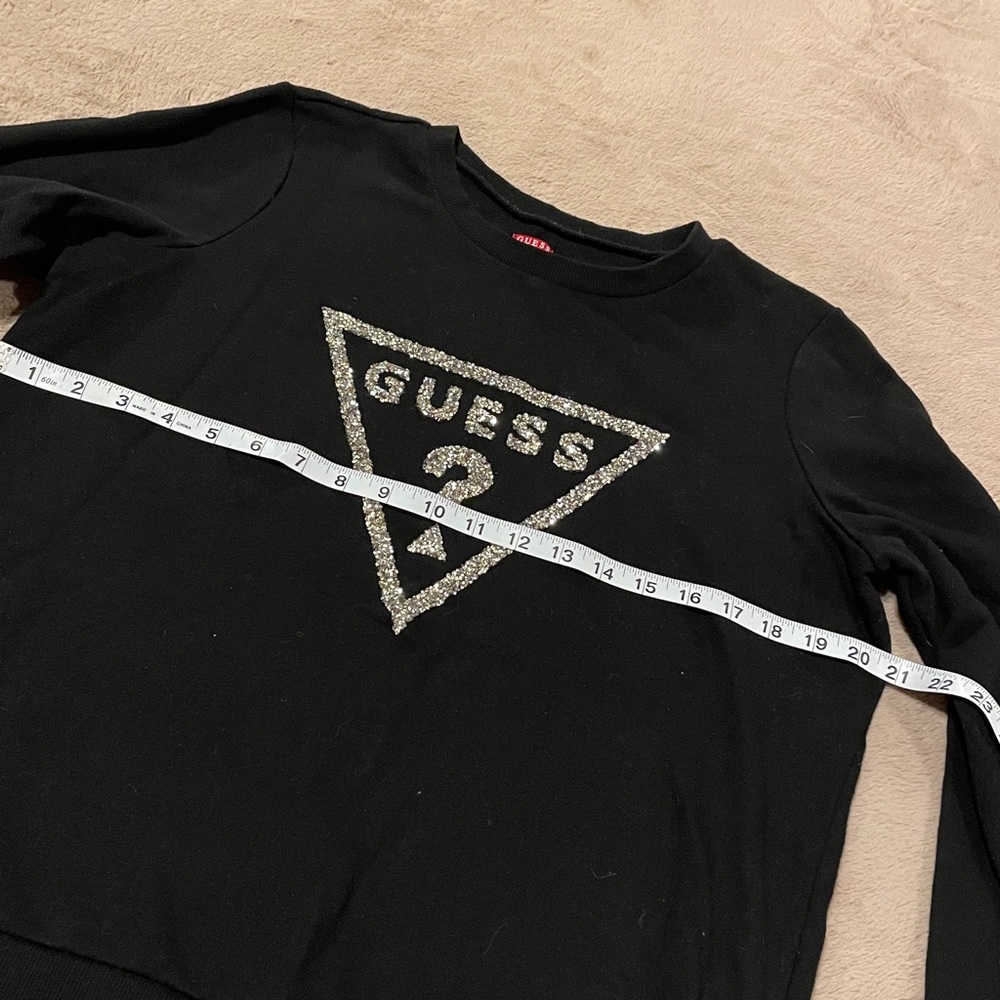 Guess Black Pullover With Silver Emblem - image 4